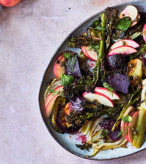 Pink Lady® apple and seasonal roasted veg salad